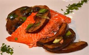 cedar planked salmon